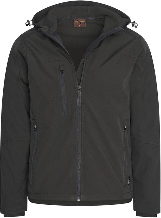 Cappuccino Italia - Veste Outdoor Hommes Veste Softshell à Capuche - Noir - Taille XL
