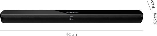 FlinQ Bluetooth Soundbar avec Subwoofer intégré - Barres de son pour TV - tout en un - Son surround 3D - Avec télécommande - Mode Film/Musique/Nouvelles - Noir