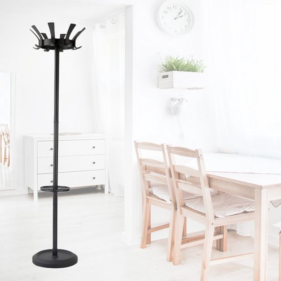 BRASQ Porte-manteau London CS300 - Noir - Acier - Porte-manteau vertical - 181 cm - Moderne