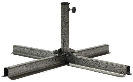 Ceruzo Parasol Base Metal - Base transversale standard-80x80 - convient pour tube de parasol 28 à 40 mm