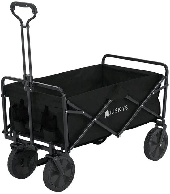 Chariot / Charrette à bras / Chariot de transport - Pliable - Max. 100kg - Noir