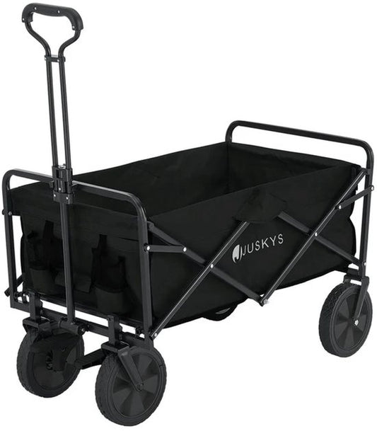 Chariot / Charrette à bras / Chariot de transport - Pliable - Max. 100kg - Noir