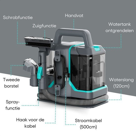 Neatlab Nettoyeur de tapis - Nettoyeur de taches - Machine à nettoyer les canapés - Nettoyeur de sièges - Nettoyeur de meubles - Nettoyeur de textiles - 11 000kPa