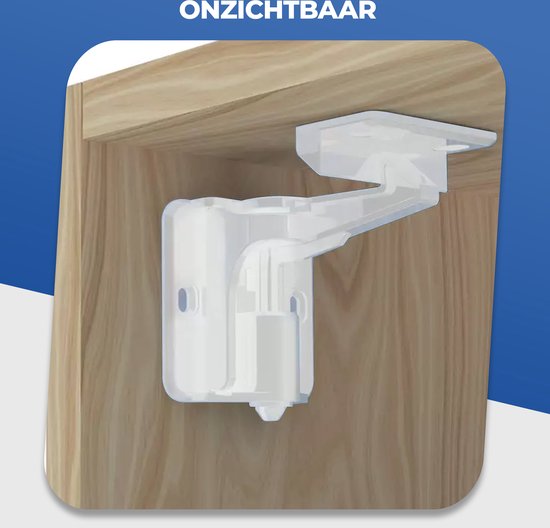 Roegaarden Child Lock Armoires - Protection des armoires pour enfants - Blanc - 12 pièces