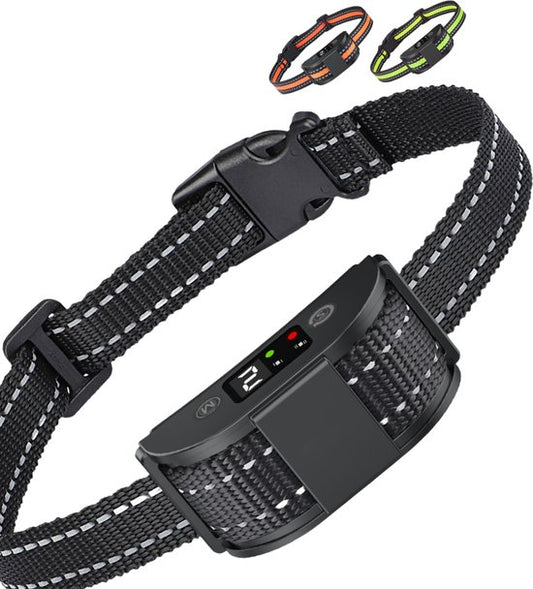 Collier Anti-aboiement Pro - Collier d'éducation sans choc - pour petits et grands chiens - étanche - rechargeable - vibration et audio - 2 colliers supplémentaires