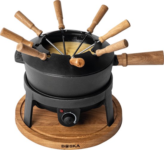 Set à fondue électrique Boska Pro - Pour tout type de fondue - 8 personnes - Fonte élégante - Cordon extra long