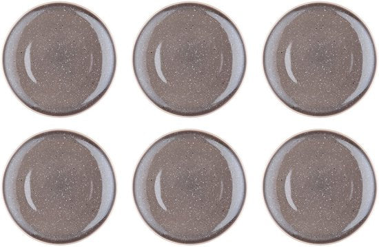 assiette STELLAR Ø27cm - 6 pièces - Gris béton