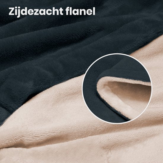 Couverture électrique Auronic - Duo Pack - Couverture chauffante - 1 personne - 3 niveaux de chaleur - 160x120cm - Anthracite
