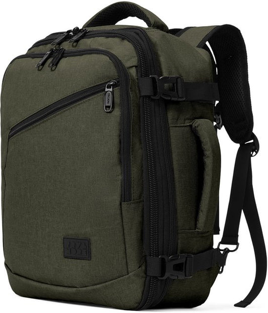 TRVLMORE Sac de voyage - Sac à dos 25L - Bagage à main - Anti-éclaboussures - Sac à dos - Sac de week-end - Mesdames et Messieurs - Vert