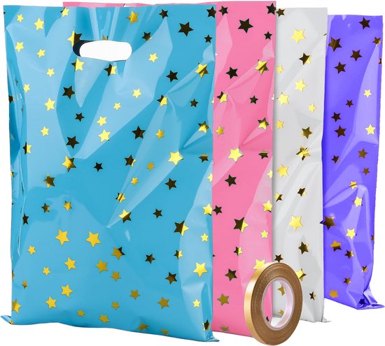 Feestio Sacs à partager 100 pièces - Sacs à bonbons - Sacs à friandises pour fêtes d'enfants - Sacs à cadeaux