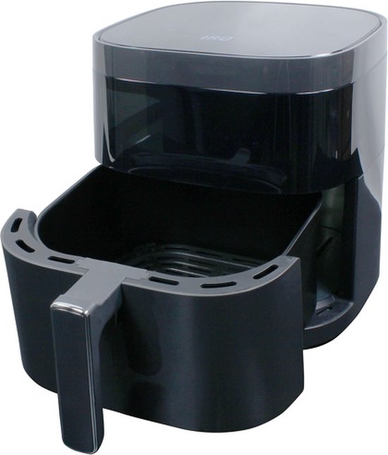Wartmann Airfryer - Friteuse à air chaud sans PFAS avec fenêtre de visualisation - Nouveau modèle - 5,7 litres - 10 programmes - 1700 watts - Noir