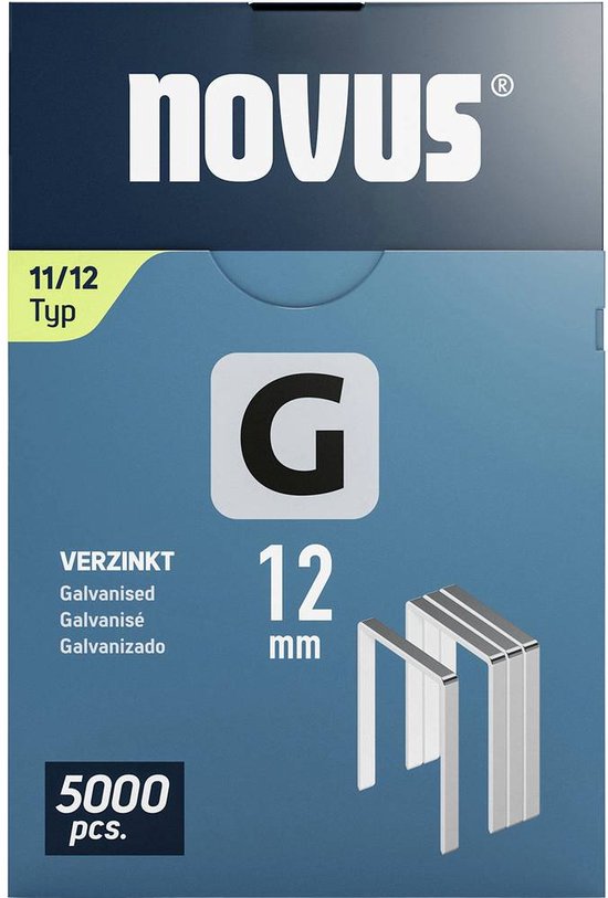 Novus Tools 042-0768 Agrafes avec fil plat Type 11 5000 pièce(s) Dim. (l x l) 12 mm x 10.6 mm