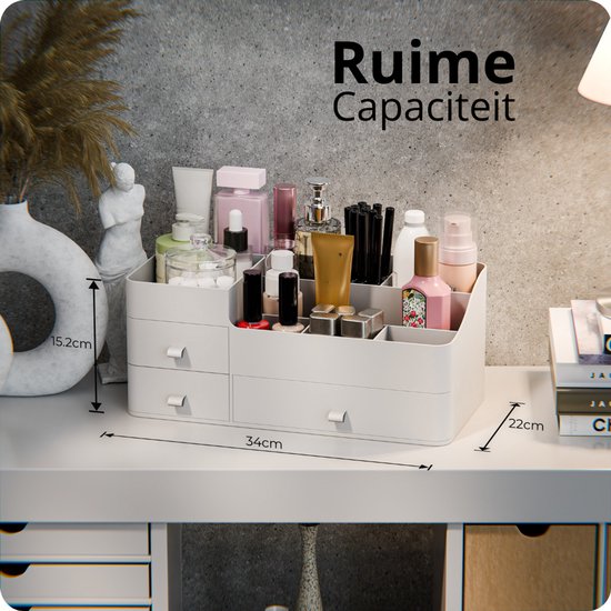 Organess - Trousse de maquillage - Boîte de rangement - Trousse de soins - Trousse de maquillage - Blanc