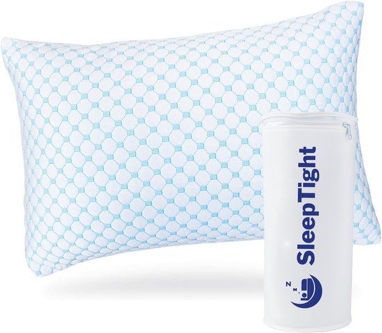 Oreiller réglable Sleeptight - 70 x 50 x 16 cm - Oreiller ergonomique en mousse à mémoire de forme pour les dormeurs latéraux