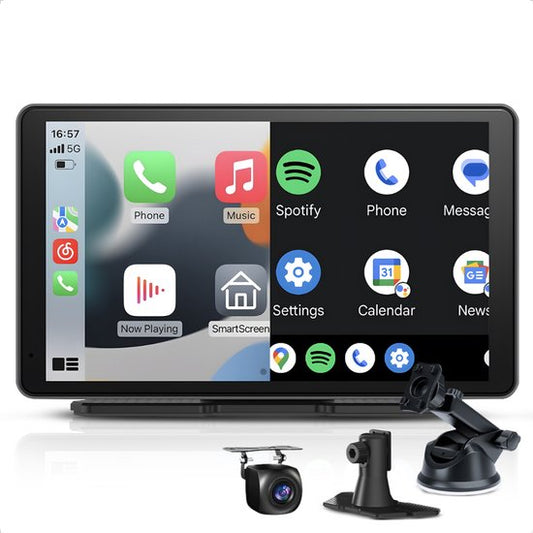 CarMe Écran CarPlay 7 pouces - Caméra de recul 6 mètres incluse - Apple CarPlay et Android Auto (sans fil) - Écran tactile - Système de navigation automobile - Compatible avec Apple CarPlay et Android Auto - Écran Android Auto