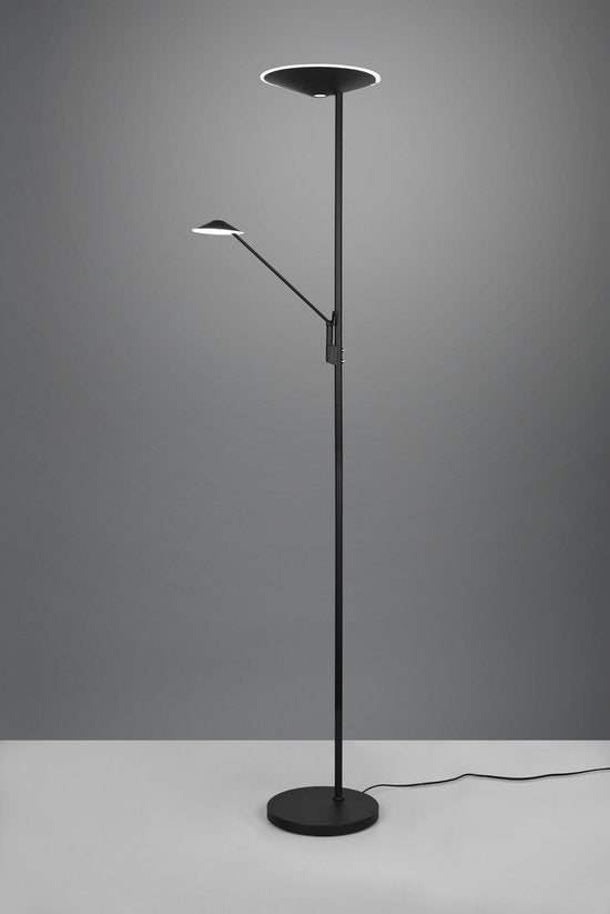 Trio leuchten Brantford - Lampadaire LED - 36,5W - Couleur réglable - Dimmable - Rond - Noir - Aluminium