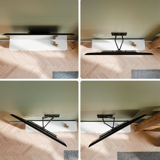 Auronic TV Bracket - Support mural pour TV - Rotatif et inclinable - 37 à 90 pouces - Jusqu'à 65 KG - Noir