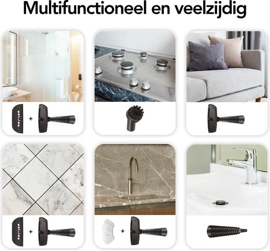 Infinity Goods Nettoyeur vapeur - Nettoyeur vapeur à main - Nettoyeur de taches - Sol, salle de bain, cuisine - Nettoyeur de tapis - 1050w