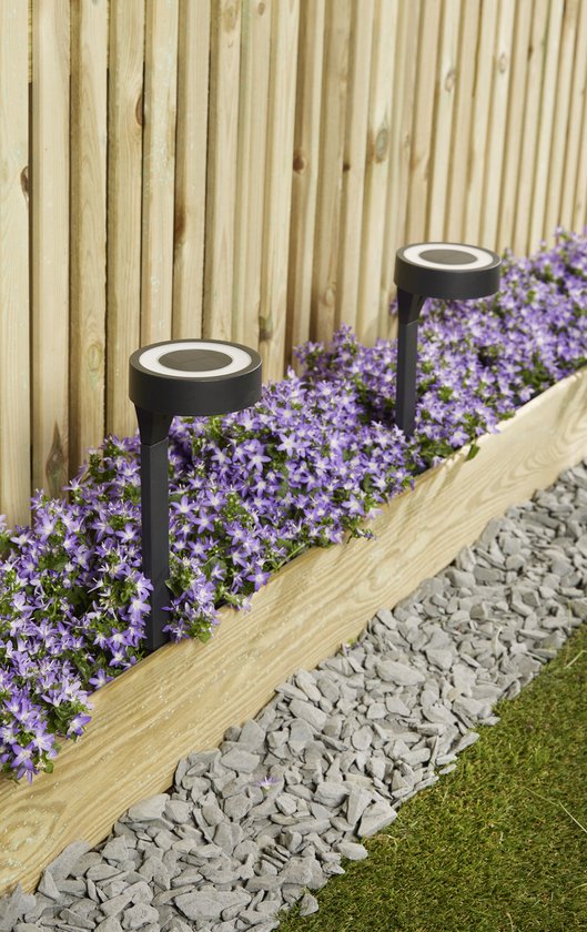Luxform AYR Orange - Lampes solaires de jardin 2 pièces - LED - Noir