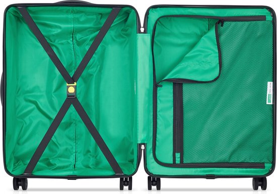 Set de valises Now - Delsey Paris x United Colors Of Benetton - 3 pièces - Bagage à main 34L + bagage à main 65L et 93L - Noir