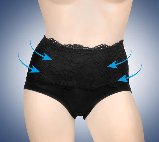 Slip correcteur de silhouette - sous-vêtements de maintien - slip femme set de 2 - noir l/xl