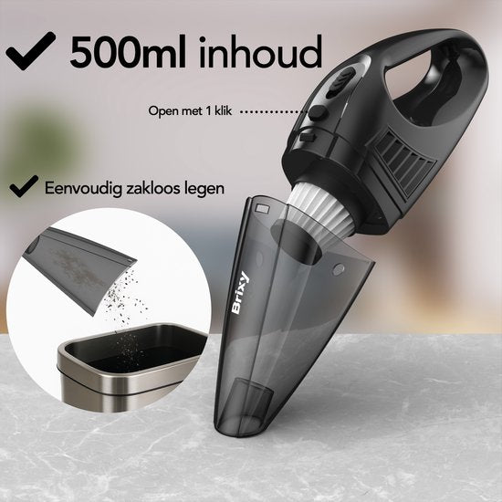 Brixy Dust buster Sans fil - Aspirateur à main - Accessoires inclus - Aspirateur à poussière - Gris