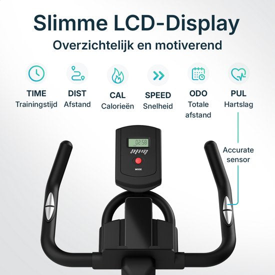 Flowsense Hometrainer Velair One - Vélo de fitness - Home Trainer avec résistance magnétique - Hometrainers Spinning Bike - 3KG Flywheel - Incl. Tablet Holder