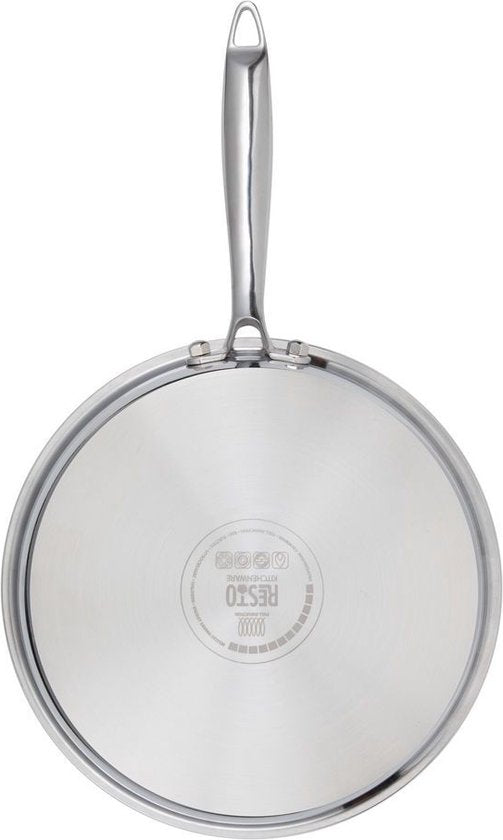 Poêle à frire - Resto - Ø24 cm - Acier inoxydable - Revêtement antiadhésif en nid d'abeille - Base Induction - Convient à toutes les sources de chaleur