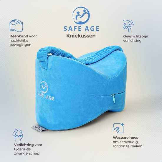 Safelife oreiller de genoux orthopédique - oreiller de jambe pour dormir sur le côté - oreiller de genoux pour dormir sur le côté - oreiller de genoux - oreiller de genoux - oreiller de sommeil latéral adultes