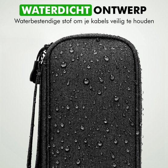 Travelhawk Cable Organiser - Cable Bag - Electronics Organiser Case - Storage Bag for Cables and Accessories - Small - Black