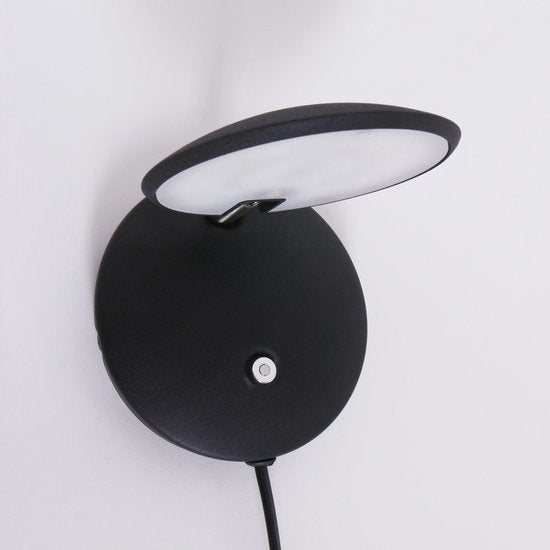 Steinhauer Zenith LED - Applique murale moderne - Noir - H:12cm - Ø:12cm - Universel - Pour l'intérieur - Métal - Appliques murales - Chambre à coucher - Salon