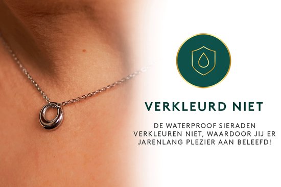 Laura Ferini Collier pour dames Cerchio - Collier en argent avec pendentif - plaqué or blanc 18K - Collier - Collier - Bijoux - Accessoires - Collier pour dames avec pendentif