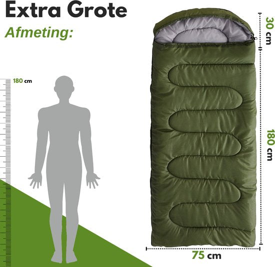 Sac de couchage momie Vertrex Tri-Season Adventure - Sacs de couchage adultes - Camping - Vert