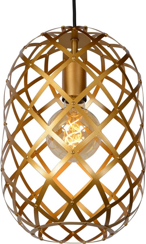 Lucide WOLFRAM - Lampe suspendue - 3xE27 - Or mat / Laiton