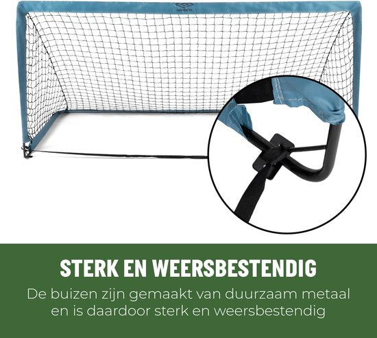 But de football Umbro - But de football 200 x 100 x 100 cm - Grand but de football 1.5KG - Facile à déplacer - Jouet d'extérieur pour enfants et adultes - But d'entraînement au football - Métal - Bleu