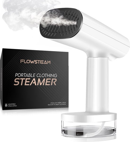 FLOWSTEAM® Luxury Clothes steamer - Défroisseur à main - Vêtements à la vapeur - Snow White Edition