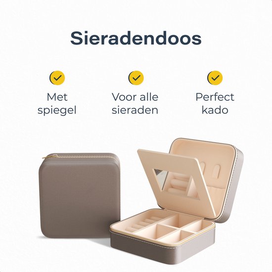Vimora Boîte à bijoux avec miroir - Pour bijoux, colliers, boucles d'oreilles, bracelets - Boîte - Adultes - Filles - Femmes - Dames