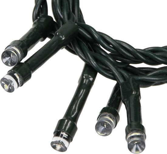 Guirlande - Merkloos - 200 led - 4m - Alimentation par piles - 8 fonctions d'éclairage - Blanc chaud