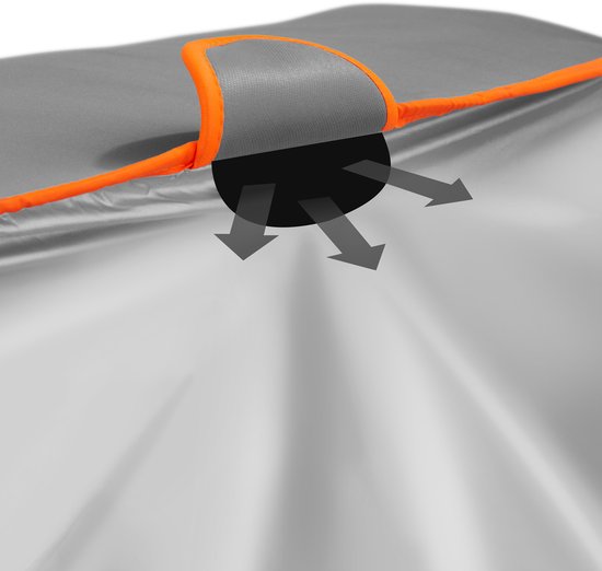 tectake® Car Cover - Voile de voiture extérieure - Protection contre la grêle - Couverture imperméable avec 3 sangles réglables - Respirante - Housse de protection de voiture avec sac de rangement - Compatible avec de nombreux modèles - Dimensions (LxLxH)