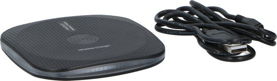 Grundig Wireless Charger - Qi Charger - 5-10MM Charging Distance - Anti-Slip - Compact Size - Black