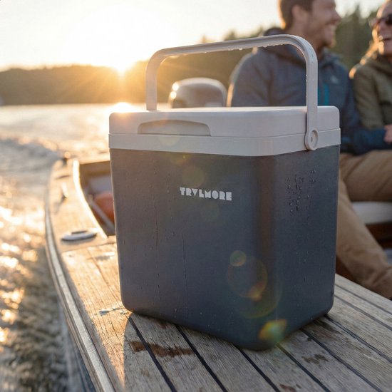 TRVLMORE Cool Box 14L - 47 heures de réfrigération - Frigobox - Elément réfrigérant inclus - Cool Box Small - Anthracite