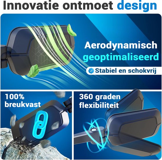 NEXTCOVER® Rétroviseur vélo e-bike droit avec verre ProVision - Rétroviseur vélo monté sur le guidon - Rétroviseur vélo e-bike, Rétroviseur vélo et e-bike