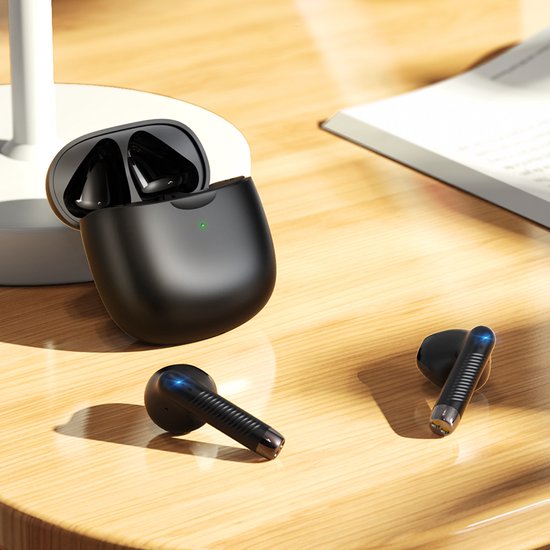 Golden Sound - Ecouteurs sans fil - Bluetooth 5.1 et adaptation universelle - avec étui de chargement et fonctions Smart Touch - pour le sport et les appels mains libres - plastique noir