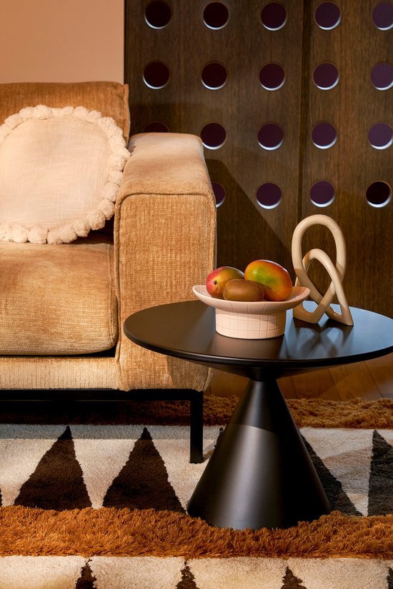 Mica Decorations Table d'appoint Royale - H42 x Ø60 cm - Métal - Noir