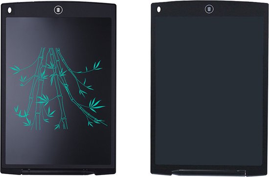 Tablette à dessin numérique - tablette graphique - tableau d'écriture avec écran LCD - tablette mémo - tablette d'écriture - 12 pouces - noir