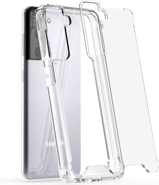 Podec Case suitable for Samsung Galaxy S21 Translucent Phone Case - Anti-Shock Case Cover with 1x Screen Protector