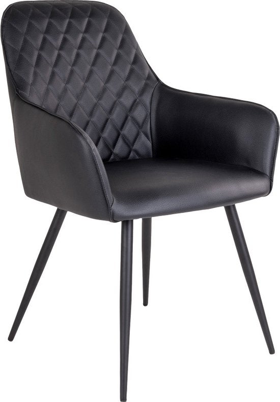 House Nordic Harbo Dining Chair Vegan Leather Black - Set of 2