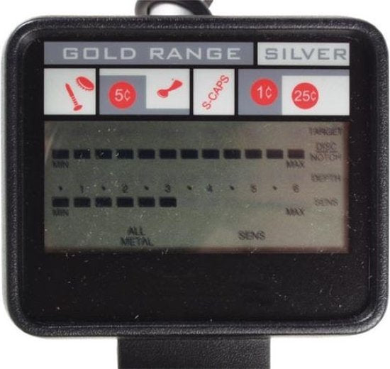 Velleman Détecteur de métaux, bobine de recherche étanche 20 cm, écran LCD, profondeur de recherche 15 cm