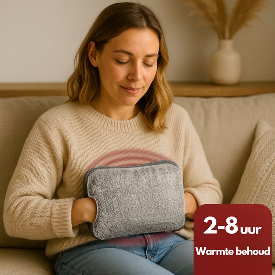 Coozie Electric Jug - 1L - avec manchon ThermoSoft en tissu duveteux - Carafe d'eau chaude chauffante et douce - Carafe d'eau chaude - Gris