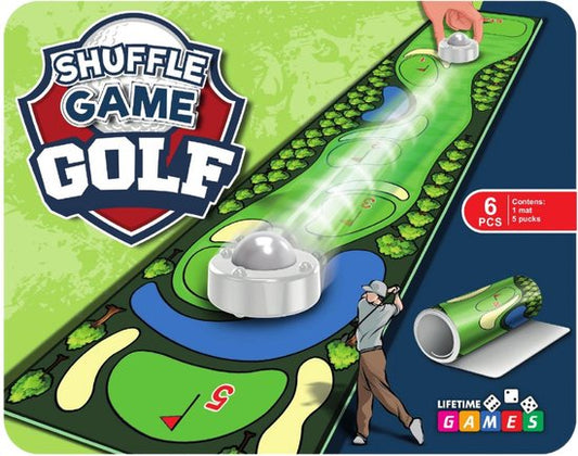 Lifetime Games Jeu de table Shuffle Bowling - Jeu de quilles complet - Thème Golf - 90 x 20 x 3 cm